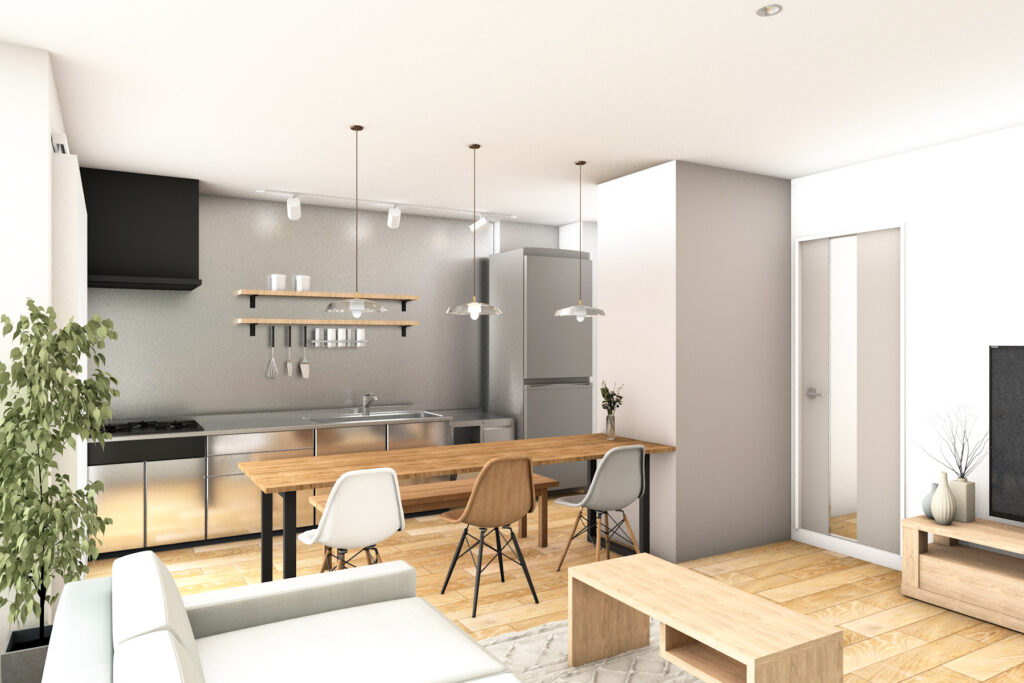 キッチンリビング一体型