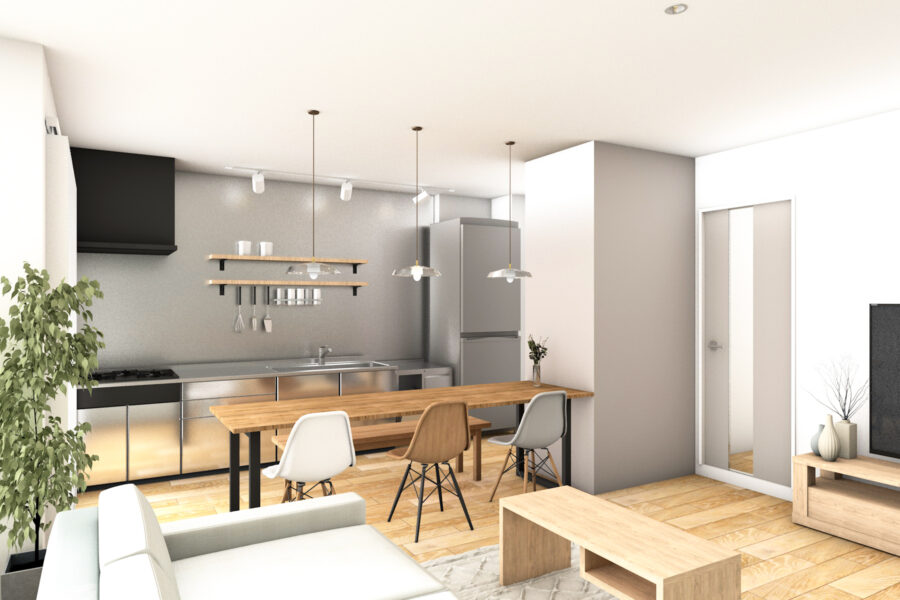 キッチンリビング一体型