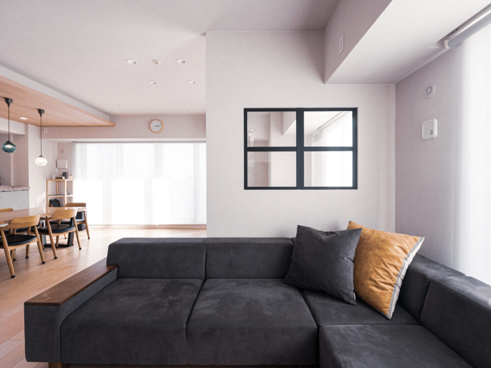 「LDKに寝室を」85cmの腰壁が成立させる“守られ感”【大阪市中央区】