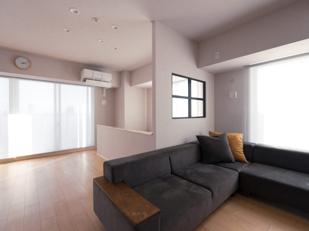 「LDKに寝室を」85cmの腰壁が成立させる“守られ感”【大阪市中央区】