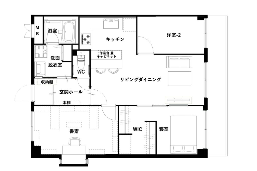 After：<65㎡> 好きなものを連れて次の暮らしへ。夫婦のセカンドライフを整えた部分リノベーション【兵庫県西宮市】