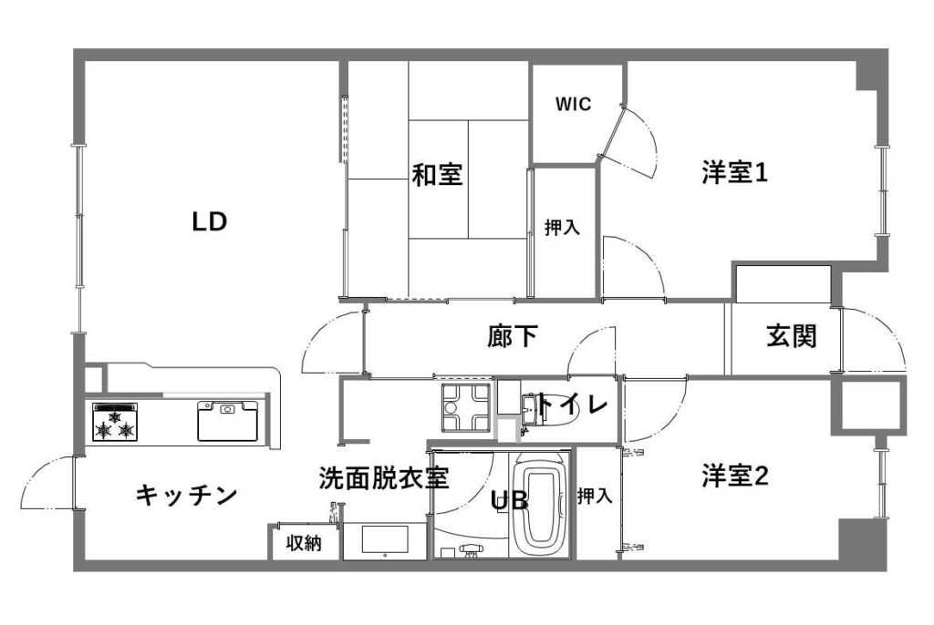 中古マンションのリノベーション図面
