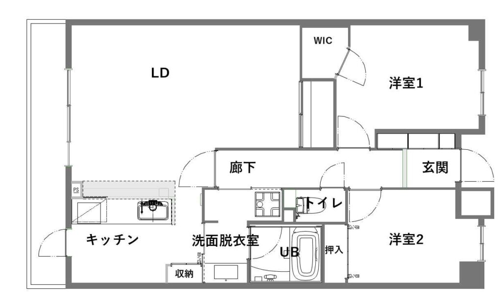 中古マンションのリノベーション図面